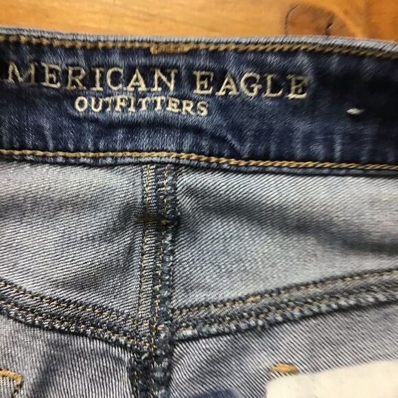AMERICAN Eagle outfitters Tomgirl jeans ripped jeans distressed damaged size 0 - Picture 7 of 12